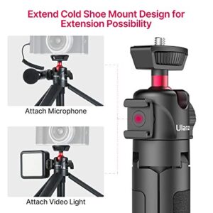 Ulanzi MT-16 Camera Tripod Stand Holder, Mini Tabletop Tripod Selfie Stick with Cold Shoe, Travel Tripod for iPhone 12 Canon G7X Mark III Sony ZV-1 RX100 VII A6600 Vlogging Filmmaking Live Streaming