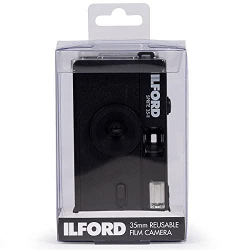 Ilford Sprite 35-II Reusable/Reloadable 35mm Analog Film Camera (Black)