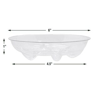 Arcadia Garden Products PS16 6" Heavy Duty Clear Plastic Saucer (Pack of 5), 6", Transparent