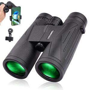 uscamel 12×42 hd binoculars for adults with upgraded phone adapter, high power binoculars for bird watching hunting stargazing camping concerts sports