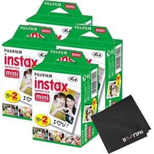 boomph’s fujifilm instax mini instant film kit: 80 shoots total, (10 sheets x 8) – capture memories anytime, anywhere