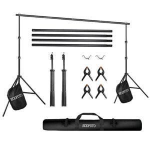 backdrop stand 6.5x10ft/2x3m, bddfoto photo video heavy duty background stand support system for parties with carring bag for green screen muslin