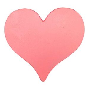 comfy hour 1″ cast iron rustic style heart garden stepping stone for garden decoration, pink, spring in garden collection