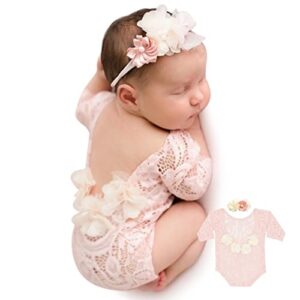 newborn photography props outfit baby girls newborn photography props lace romper with heandbands