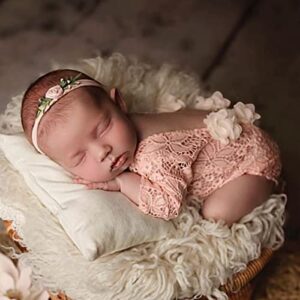 Newborn Photography Props Outfit Baby Girls Newborn Photography Props Lace Romper With Heandbands