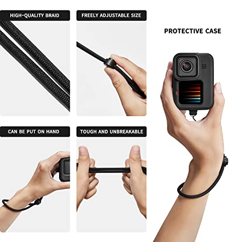 Accessories Kit Compatible with GoPro Hero11/10/9 Black Silicone Sleeve Protective Case Tempered Glass Screen Protector Battery Cover for GoPro Hero 11/10/9