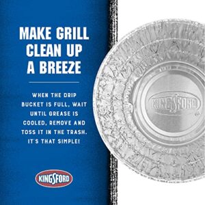 Kingsford Disposable Drip Bucket Liners, 10 Count | Aluminum Drip Bucket Liners, Disposable Bucket Liners for BBQ and Grill Grease Bucket Liners for Grilling | Easy Cleanup from Kingsford Grilling