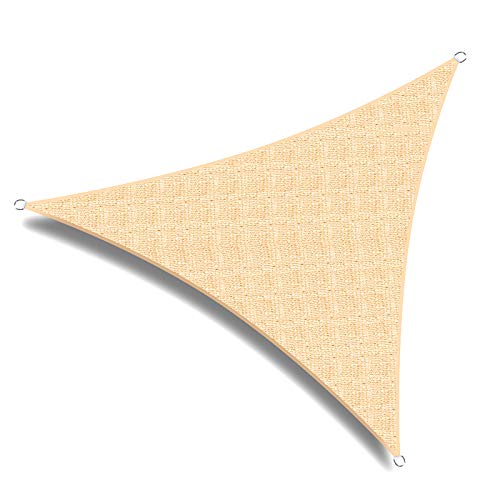 Big 20'x20'x20' Oversized Triangle Garden Patio Sun Sail Shade 20 ft, Color Desert Sand