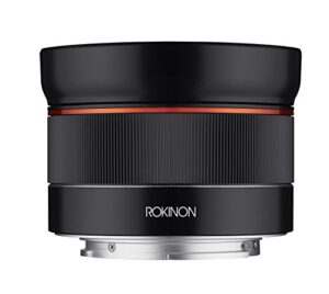 rokinon af 24mm f/2.8 wide angle auto focus lens for sony e-mount, black (io24af-e)