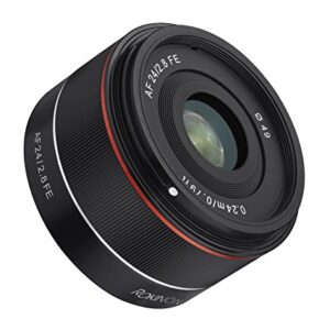 Rokinon AF 24mm f/2.8 Wide Angle Auto Focus Lens for Sony E-Mount, Black (IO24AF-E)