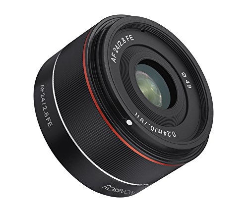 Rokinon AF 24mm f/2.8 Wide Angle Auto Focus Lens for Sony E-Mount, Black (IO24AF-E)