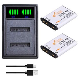 li-40b li-42b np-45 np-45a np-45s en-el10 d-li63 li108 np-80 klic-7006 battery and charger compatible with nikon coolpix s4000 s210 s220 s230 s570 finepix xp50 xp60 xp70 xp80 xp90 t350 t360 t400