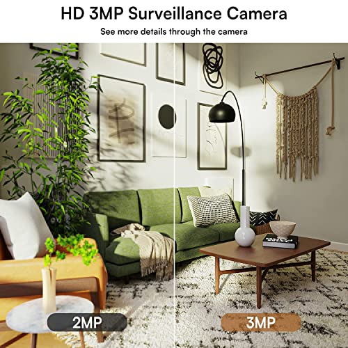 XVIM 2 Pack 3MP Light Bulb Security Camera, 2.4Ghz WiFi Wireless Home Light Bulb Camera, 360° View Lens HD Night Vision, Human Detection & Alarm, 2-Way Audio