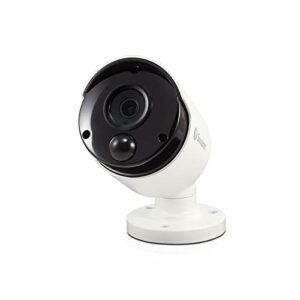 swann wired pir bullet security camera, 5mp super hd surveillance cam with infrared night vision, thermal, heat & motion sensing, add to dvr with bnc, swpro-5mpmsb