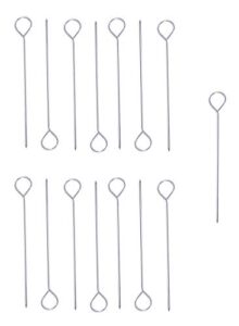 ruwado 15 pcs 6 inch turkey lacers for trussing turkey stainless steel silver meat roasting trussing needles poultry grilling supplies for barbecue bbq cooking kitchen chicken roast supplies (6 inch)