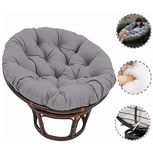 Mustbe Strong Beige Papasan Chair Cushion, Garden Round Seat Pads in Water Resistant Fabric Hammock Swings Chair Cushion for Indoor Outdoor(Not Include Chair),51.2x51.2inch