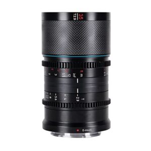 sirui saturn 35mm t2.9 1.6x full frame carbon fiber anamorphic lens, lightweight cinema lens for drones, handheld gimbal stabilizers (e mount, natural flare)