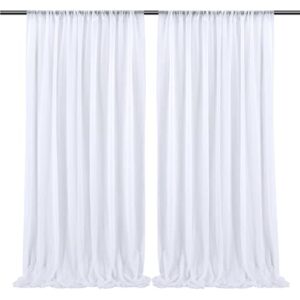 10x10ft white backdrop curtains for parties wedding wrinkle free sheer tulle backdrop curtain drapes