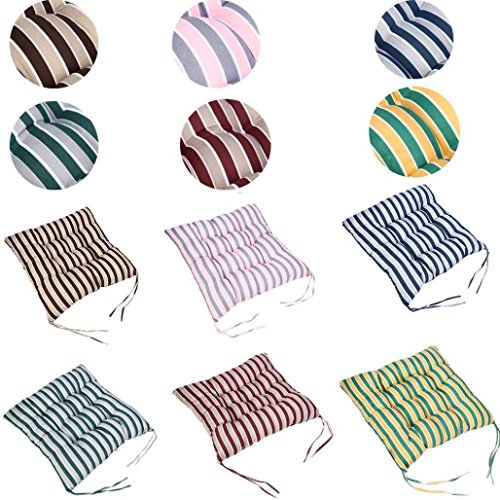 Sothread Soft Striped Chair Cushion Indoor/Outdoor Garden Patio Home Kitchen Office Sofa Seat Pad (A)