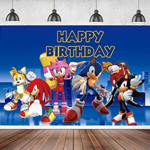 60×40 inches birthday backdrop for party, soni birthday decoration with good wrinkle resistance, birthday party supplies as background, happy birthday banner 5x3 ft for kids, boys, and girls