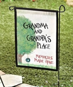 garden flag grandma & grandpa’s place 18 x 11.5″ great gift for the grandparents – gifts for grandma – gift for grandpa