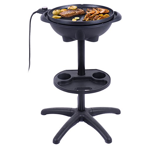 New Electric BBQ Grill 1350W Non-stick 4 Temperature Setting Outdoor Garden Camping