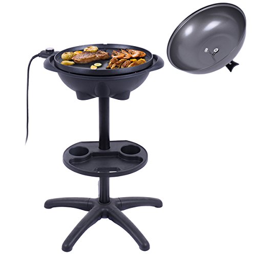 New Electric BBQ Grill 1350W Non-stick 4 Temperature Setting Outdoor Garden Camping