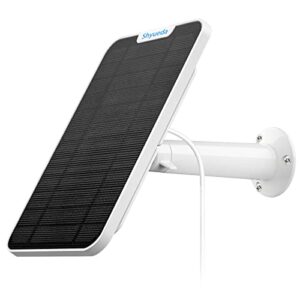 4W Solar Panel Charging Compatible with Google Nest Cam Outdoor/Indoor (Battery),with Anti-Theft Security Chain, IP65 Weatherproof,Includes Secure Wall Mount(White) (1)