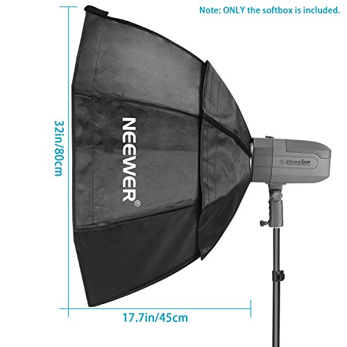 Neewer 32x32inches/80x80centimeters Octagon Flash Softbox with Grid and Bowens Mount Speedring Compatible with Nikon Canon Sony Pentax Olympus Panasonic Lumix Neewer Flash