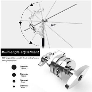 C Stand with Boom Arm-Photography Light Stand - Max Height 10.5ft/320cm, with 4.2ft/128cm Holding Arm ,Photography Stainless Steel Heavy Duty Stand Silver (CXJH01)