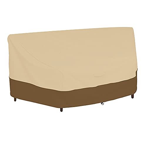 46 Inch Patio Curved Sofa Sectional Cover Heavy Duty Waterproof Outdoor Patio Furniture Covers