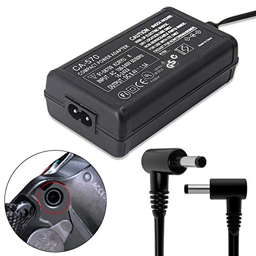 CA-570 AC Adapter Charger Compatible with Canon VIXIA HV/HF/HG Series: VIXIA HV10 VIXIA HV20 VIXIA HV30 VIXIA HF M32 VIXIA HF10 VIXIA HF11 VIXIA HF200 VIXIA HF20 VIXIA HF S10 VIXIA HF S100