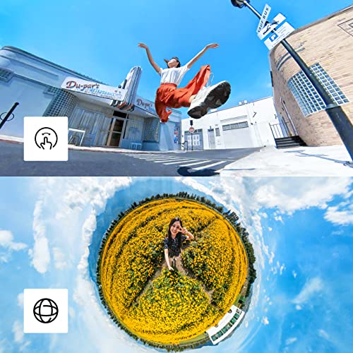 insta360 ONE X2 360 Degree Waterproof Action Camera, 5.7K 360, Stabilization, Touch Screen, AI Editing, Live Streaming, Webcam, Voice Control