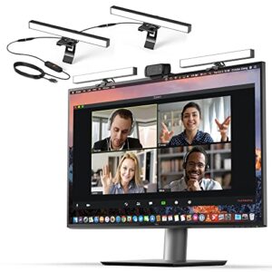 humancentric video conference lighting – webcam light for streaming, led monitor and laptop light for video conferencing, zoom lighting for computer, replaces ring light for zoom meetings, double kit