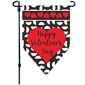 valentine’s day flag,valentine’s heart garden flag 12×18 inch double sided printing 2 layer burlap valentine flags for your valentine’s day decoration
