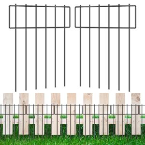 6 pack animal barrier fence,17 in(h) x 6.5 ft(l) decorative garden fence,no dig rustproof metal wire garden fencing border,flower bed fencing,dog rabbits defence fence,t shape