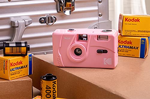 Kodak M35 35mm Film Camera, Reusable, Focus Free, Easy to Use, Build in Flash and Compatible with 35mm Color Negative or B/W Film (Film and AAA Battery NOT Included) (Candy Pink)