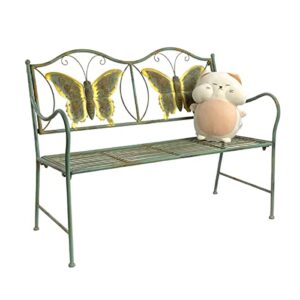 westcharm children’s metal butterfly bench | plant stand | garden décor for outdoor yard garden – decorative kids park bench with butterflies (32″ l x 15″ d x 26.5″ h)