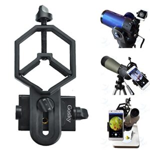 gosky smartphone adapter mount large size – compatible with binoculars, monoculars, spotting scopes, telescope, microscopes – fits almost all smartphones on the market – record nature and the world