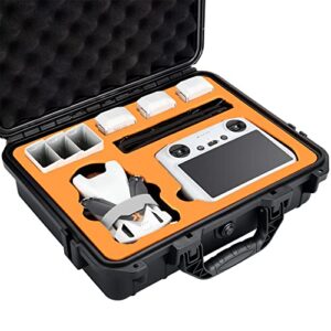 yeteeth mini 3 pro/mini 3 hard case, waterproof pressure resistant carrying case for dji mini 3 pro/mini 3 accessories – fits latest dji rc