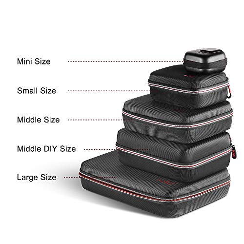 HSU Small Case for GoPro Hero 11/10/9/8, Hero7 Black,6,5, 4, 3+, 3,Hero(2018) Carrying Case for Action Cameras and GoPro Accessories(Small Size Red)