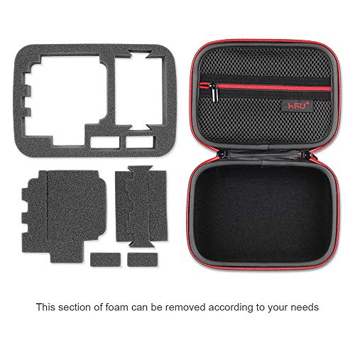 HSU Small Case for GoPro Hero 11/10/9/8, Hero7 Black,6,5, 4, 3+, 3,Hero(2018) Carrying Case for Action Cameras and GoPro Accessories(Small Size Red)