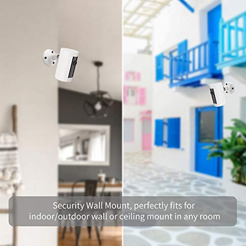 Highmoutain 2 Pack Adjustable Mounting Bracket Compatible with Ring Stick Up Cam Wired,Ring Stick Up Cam Battery & Indoor Cam HD Security Camera, Security Camera Accessories(White)