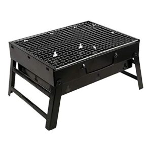 newces barbecue desk portable folding charcoal barbecue desk tabletop outdoor black smoker bbq for picnic garden terrace camping travel 13.8×10.6 x2.4 tabletop barbecue