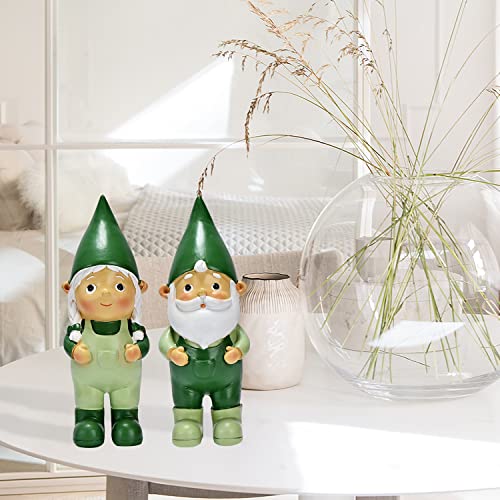 ASAMASA 2 Pcs Funny Garden Gnomes Statue Garden Gifts Gnome Decor Naughty Gnome Statue Indoor/Outdoor Garden Gnome Sculpture for Patio Yard Decorations