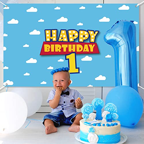 Cartoon Story Backdrop Birthday Party Supplies & 3 Pack Cartoon Story Birthday Tablecloth