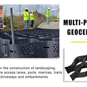 ROYUMI Gravel Grid Durable HDPE Ground Geogrid Stabilizer, 8000lbs/3600kg Load Bearing Gravel Grid, Heavy Duty Cellular Paving System, for RV Parking Slopes & Garden (Size : 4x6m/13.1x19.6ft)