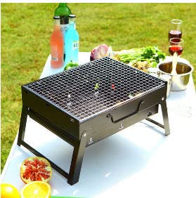 Portable BBQ Barbecue Large Folding Grill Charcoal Stove Camping Garden Outdoor with BBQ Grill with Grill Accessories Set