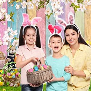 Dudaacvt 7x5ft Easter Backdrop Spring Easter Backdrop Colorful Wood Backdrop Easter Children Party Decorations Banner Backdrop D625