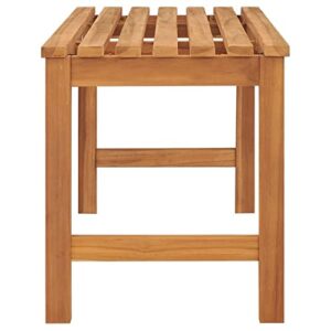 Tidyard Wooden Garden Bench Teak Wood Patio Porch Chair Backless Outdoor Bench for Backyard, Balcony, Park, Lawn Furniture 44.9 x 15.7 x 17.7 Inches (W x D x H)